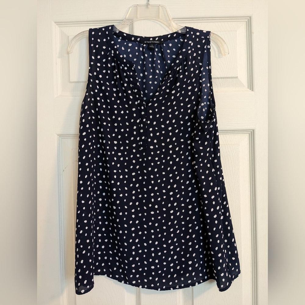 41 Hawthorne Navy sleeveless top from Stitch Fix, size large